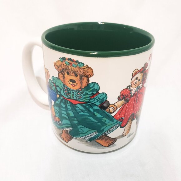 Merry Bears Teddy Bear Christmas Santa Coffee Mug 13 oz Cup Potpourri Designs - Picture 3 of 9